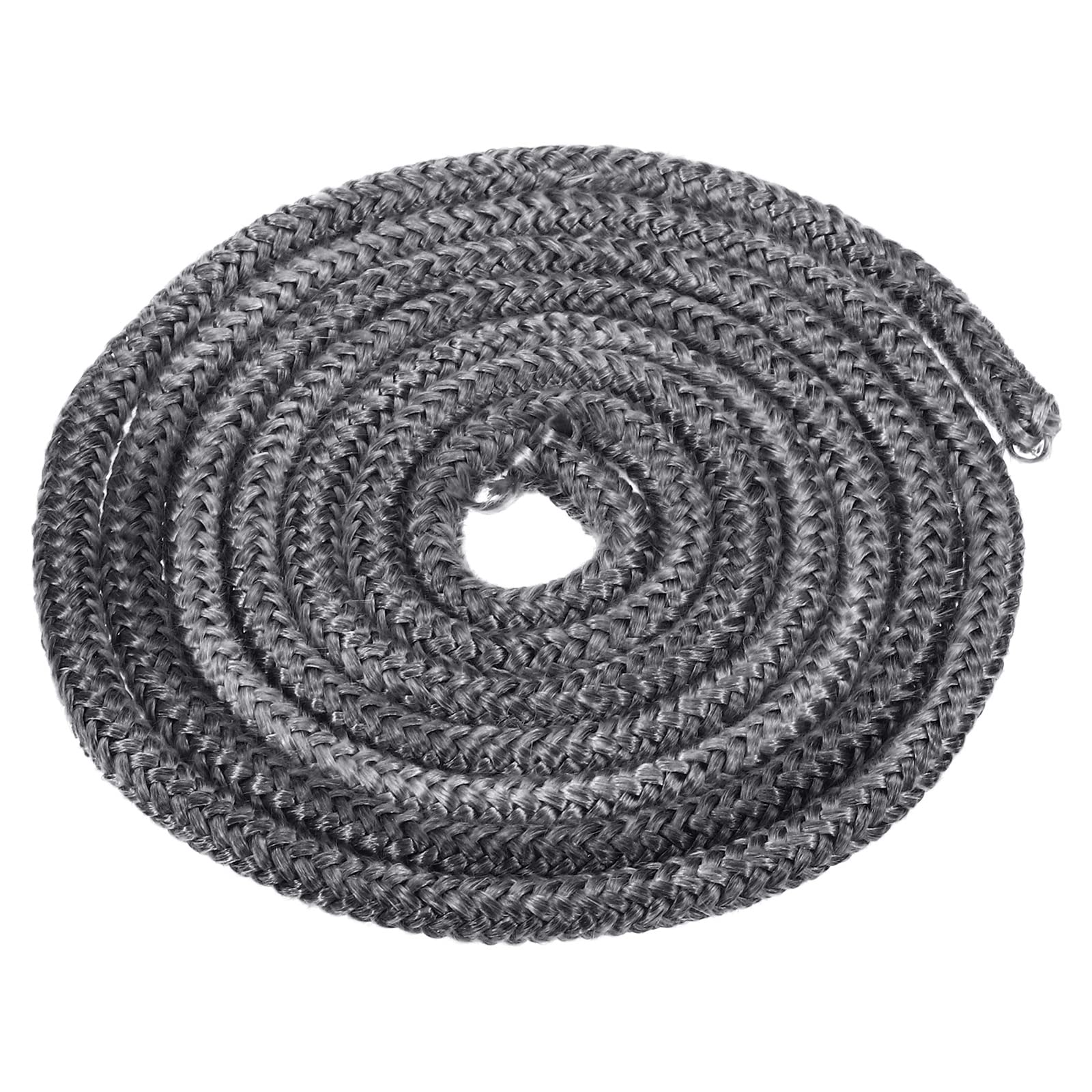 PATIKIL 6.57ftx5/16" Wood Stove Gasket Rope, Fiberglass Round Braided Rope High-Temperature Stove Gasket Seal for Boiler Furnace Oven Kiln Casting, Black