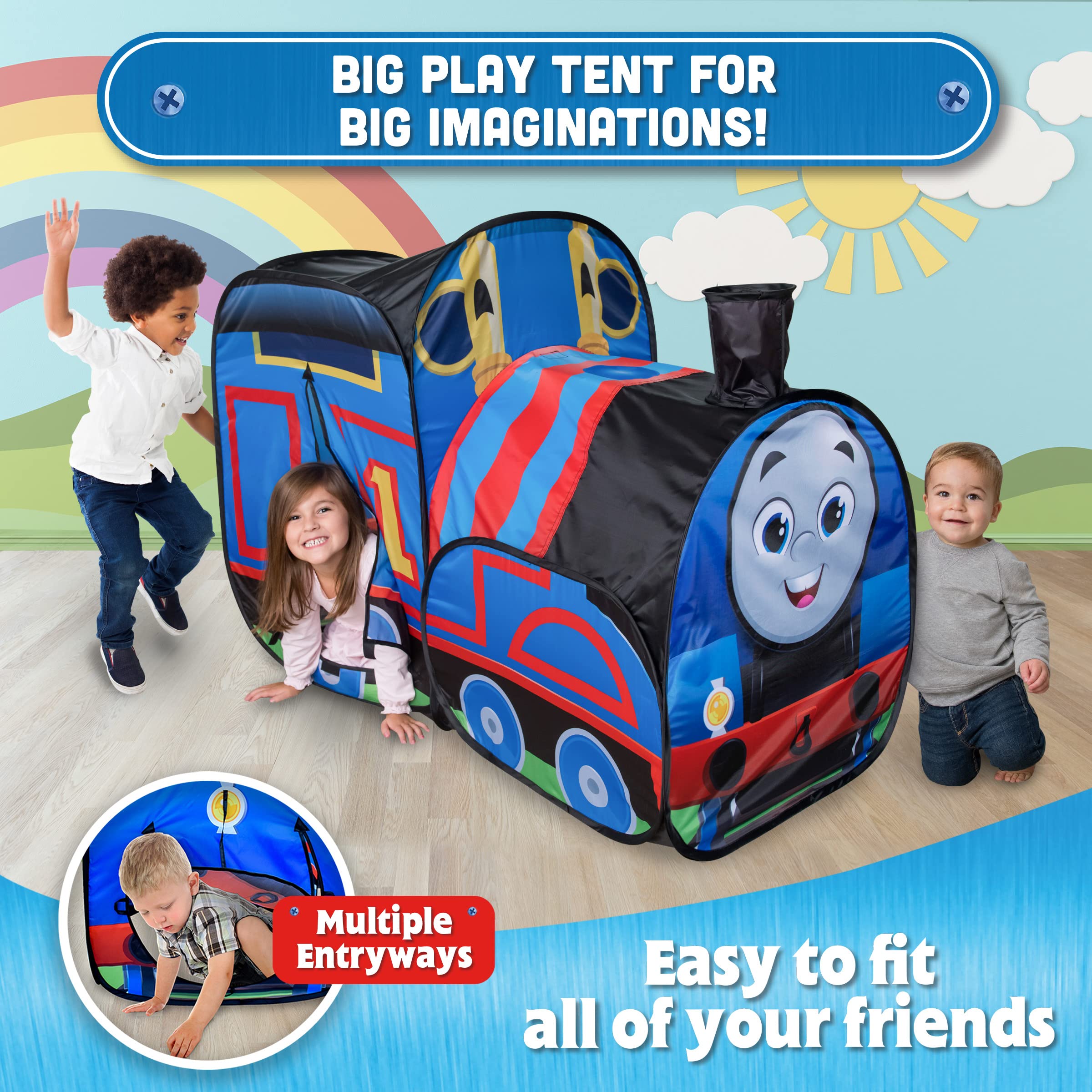 Thomas The Train Pop Up Tent – Extra Large Indoor Playhouse for Kids | Folds for Easy Storage | Thomas and Friends Toys | Pretend Play for Ages 3+ – Sunny Days Entertainment