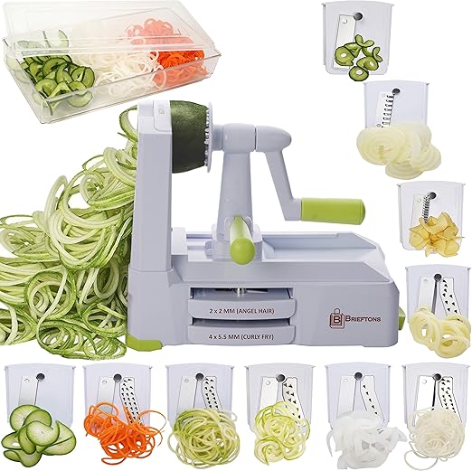 Best Vegetable Spiralizer 2021 Amazon.com: Brieftons 10 Blade Spiralizer: Strongest and Heaviest 
