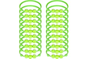 Wayyogh 20Pcs Tennis Charm Bracelets Tennis Party Favors Gift Sport Tennis Ball Beads Adjustable Green Bracelet for Women Sport Birthday Party Tennis Ball Team Player Holiday Graduation Gifts