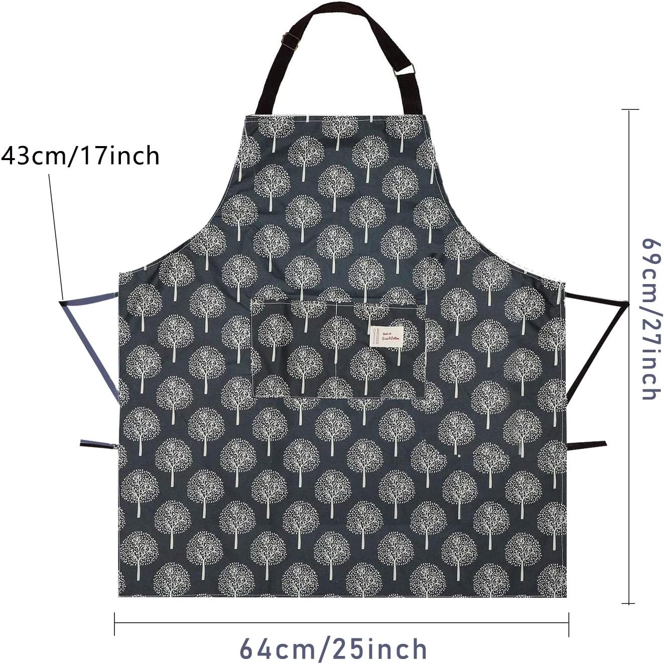 2Pcs PVC Apron for Women - Waterproof & Wipeable Kitchen Apron with Pocket, style1, 68*64 CM/26*25.2 inches - Image 3