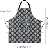 Lanzn 2 PCS Women's PVC Apron Waterproof Kitchen Cooking Baking Grilling with view 2