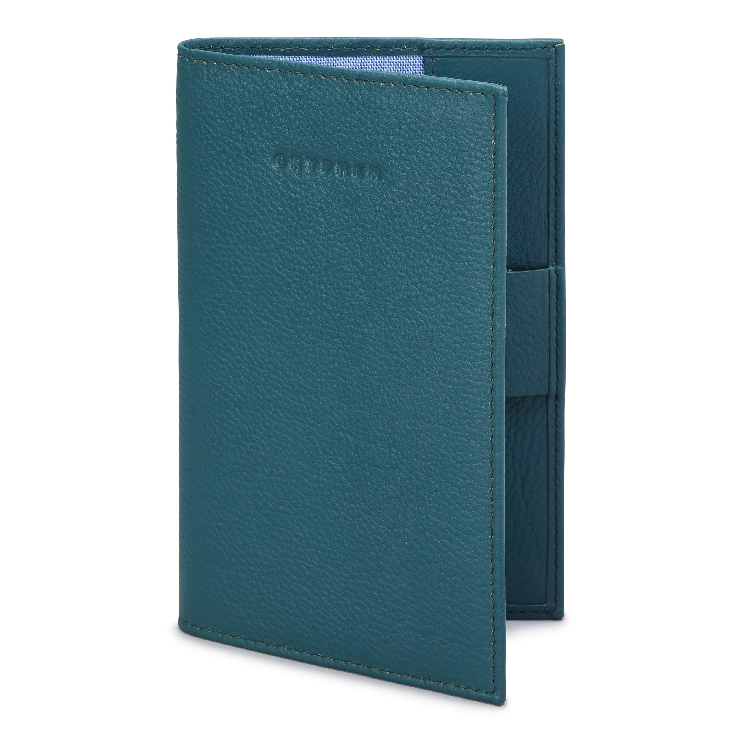 Gryphen Hoxton Leather Golf Scorecard Holder with Pen Loop (Teal)