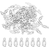 PATIKIL Letter Charm, 100 Pcs Alphabet Charm Initial Pendant Charm Bulk Cute DIY for Jewelry Making Bracelets Earrings Necklace Keychains Crafts, Dark Silver, Letter Q