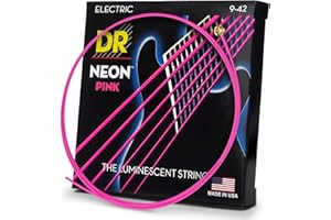 DR Strings HI-DEF NEON Electric Guitar Strings (NPE-9),Pink
