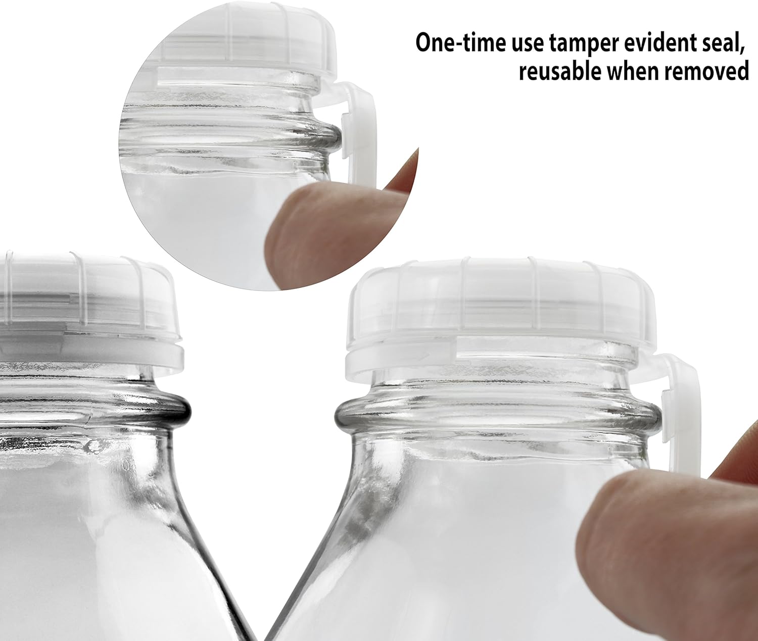 48 Mm Glas Milch Flasche Deckel 24er Pack Klare Sony Ersatz Kappen Fur Pint Quart Liter Zwei Quart Milch Flaschen Amazon De Kuche Haushalt