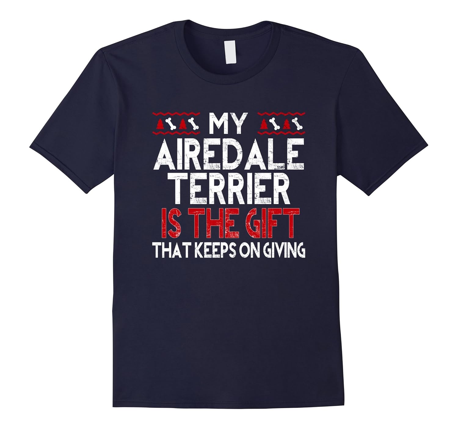 Cute Airedale Terrier Dog Christmas Gift Shirts for Women-FL