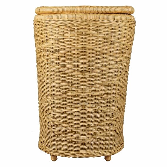 URBANARA Wäschekorb "Java" - 100% Rattan, Wäschebox, Wäschesammler