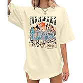 Ithalt Christian Tshirts Women Be The Light Shirts Religious Tees Casual Faith Short Sleeve Tops