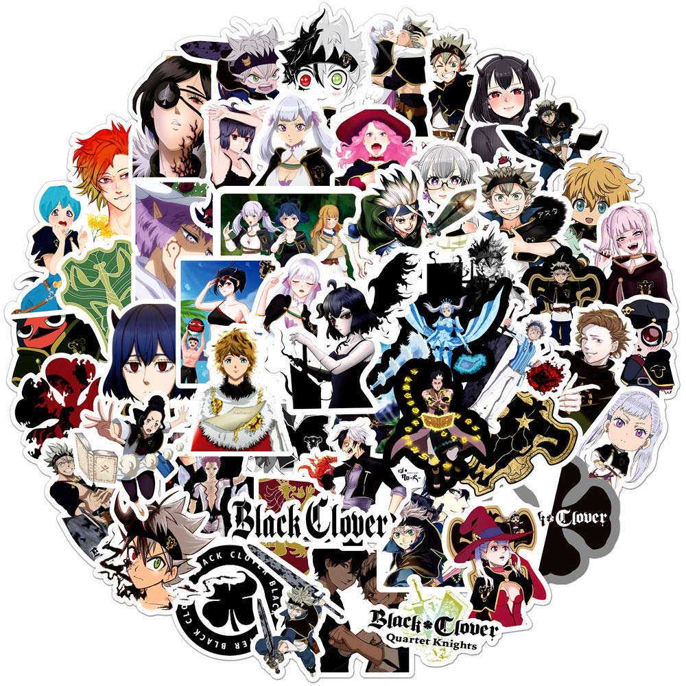 100 Pcs Anime Black Clover Stickers for Laptop,Bumper,Skateboard,Water Bottles,Computer,Phone,Anime Sticker Pack for Kids/Teen — image 1