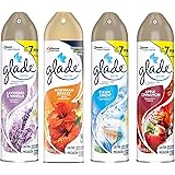 Glade Spray Collection 4 Flavors: Lavender & Peach Blossom, Hawaiian Breeze, Clean Linen & Apple Cinnamon. Pack of 4.