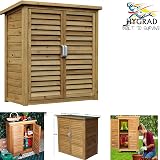 HYGRAD Outdoor Wooden Garden Shed Tools Storage Cupboard Weatherproof Utility view 3