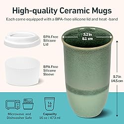 NOVA CERAMICS Coffee Travel Mug – Reusable Coffee