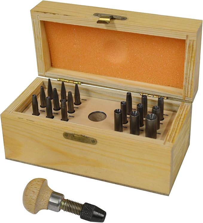 18 Piece Stone Setting Prong Pushing Punch Concave