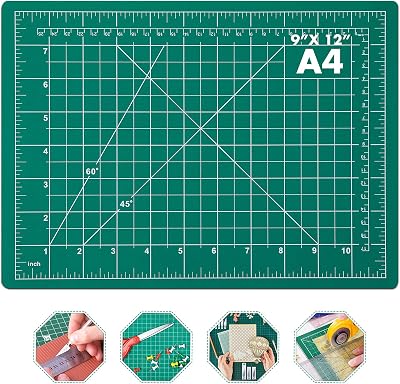 anezus Self Healing Cutting Mat 9 x 12 Double Sided PVC 5-Layer Rotary