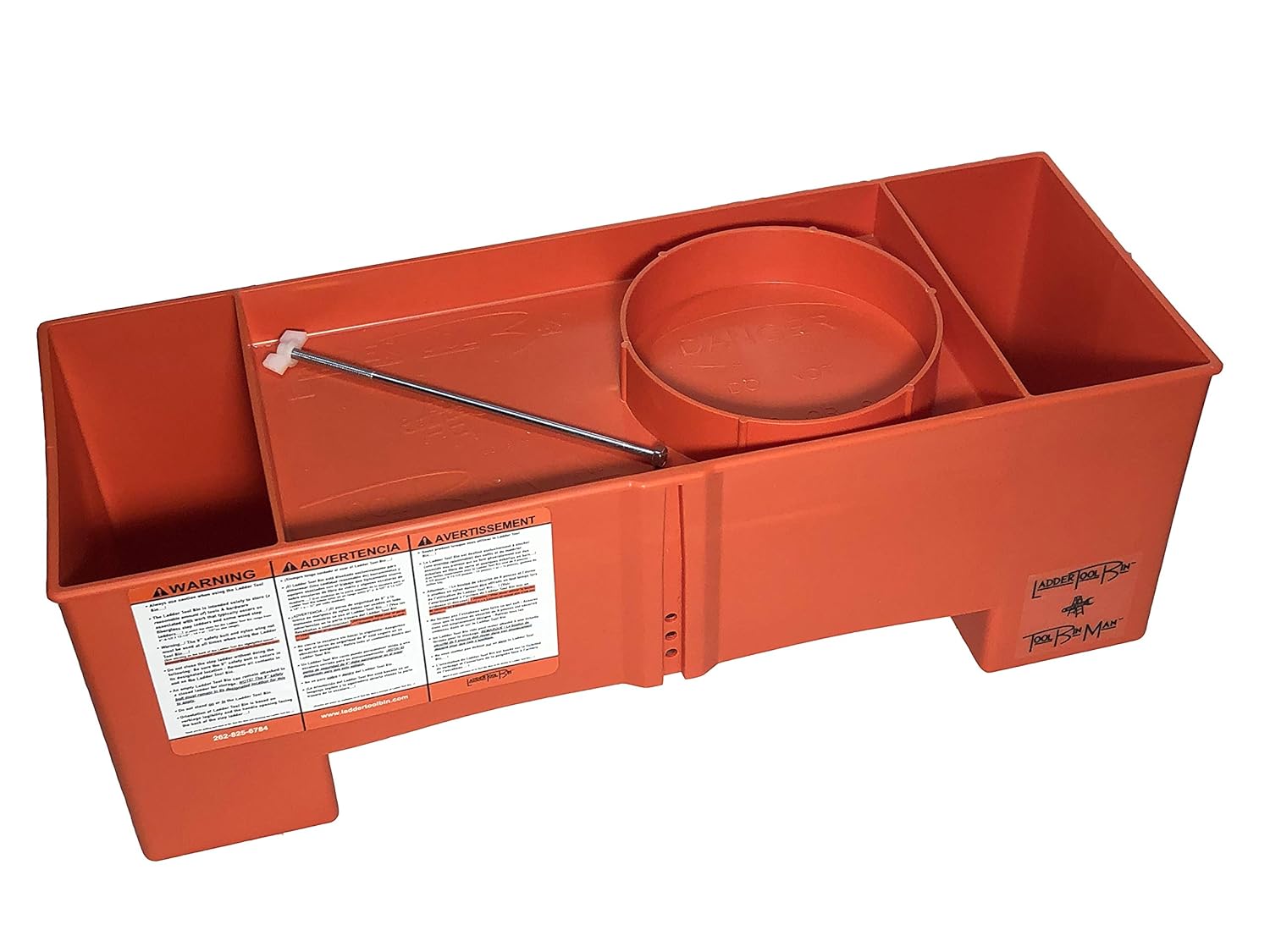 Tool Bin Man LTB-1317 Ladder Tool Bin, Orange