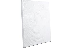 Zessonic White Abstract Wall Art for Living-room - Large Geometry texture Abstract hand-painting artwork Minimalism Contemporary Nordic Decorative for Living Room, Bedroom - 28" W x 40" H