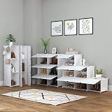 HOMIDEC 20-Pair 5-Tier Shoe Rack Storage Cabinet White 84x31.5x94.5cm view 7