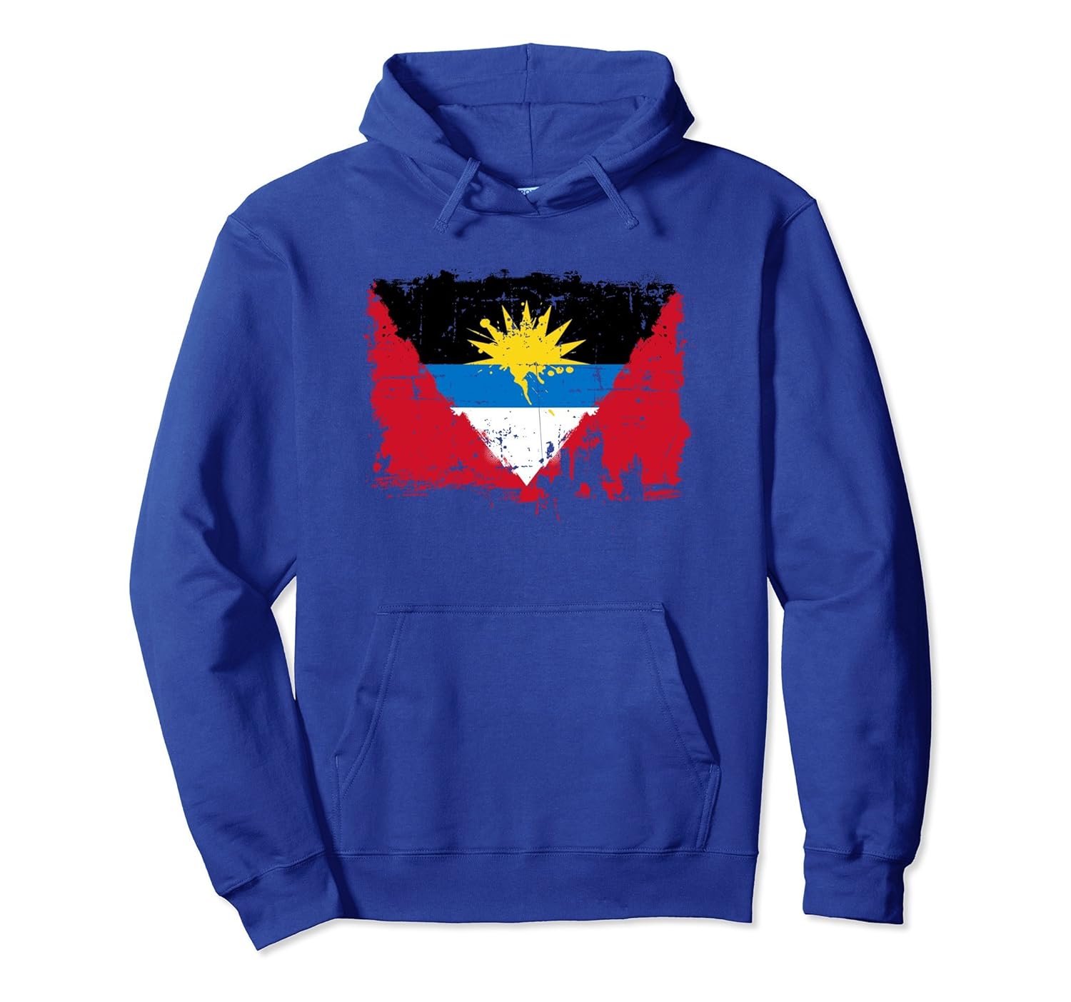 Antigua and Barbuda Flag Hoodie Distressed Vintage Style- TPT