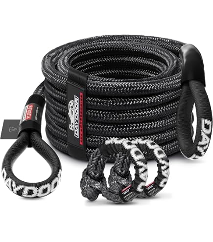 Corde De Récupération Cinétique 5-10 Tonnes – Sangle De Remorquage Tout-terrain En Nylon 3 à 5 Mètres
