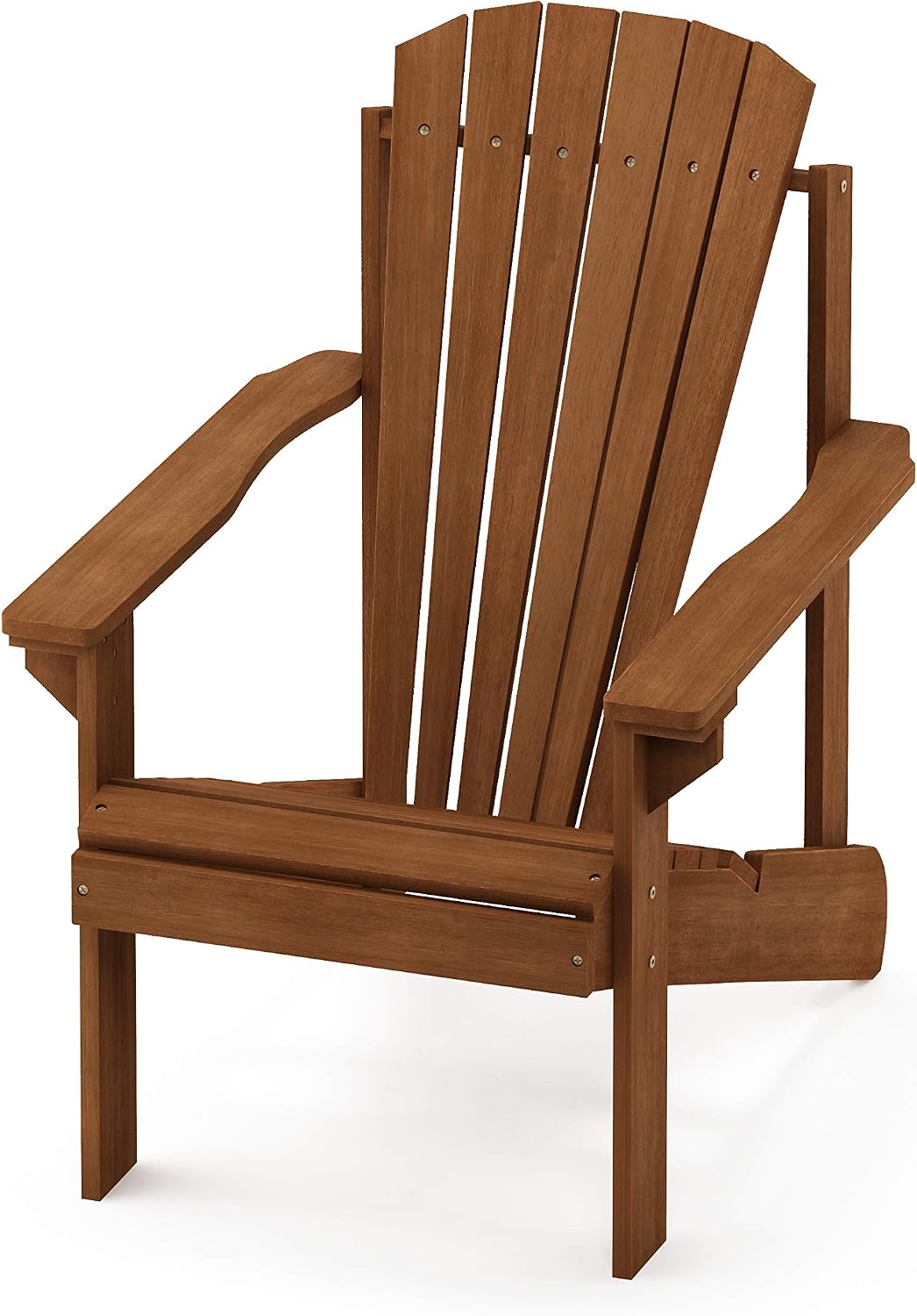 Furinno Tioman Hardwood Adirondack Patio Garden Chair in Teak Oil, Small, Natural - Image 5