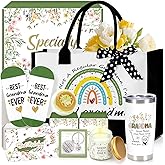 KAICOERLY Basket Gift Set for Women 2025, Self Care Gift Basket with Tumbler Canvas Tote Bag