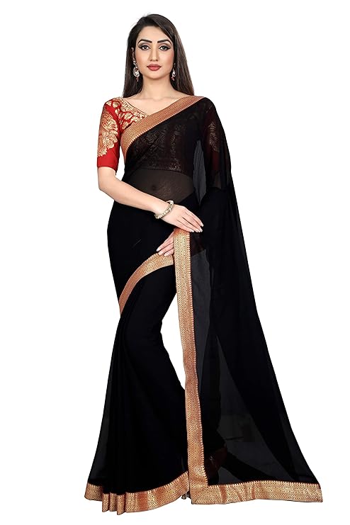 Chiffon Saree with Blouse Piece