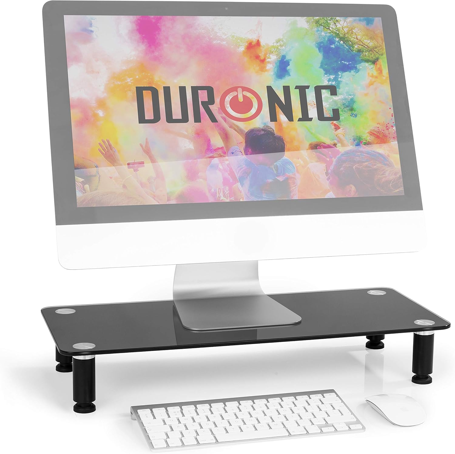 Duronic Monitor Stand Riser DM052-2, Black, 56 x 24 cm