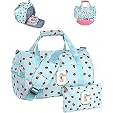 Vogewood Gifts for 4 5 6 7 8 9 10 Year Old Girl, Girls Gym Bag, Kids Personalized Weekend Duffel Bags with Shoe Compartment, Initial Travel Tote with Makeup Bag, Gift for Daughter (Letter G)