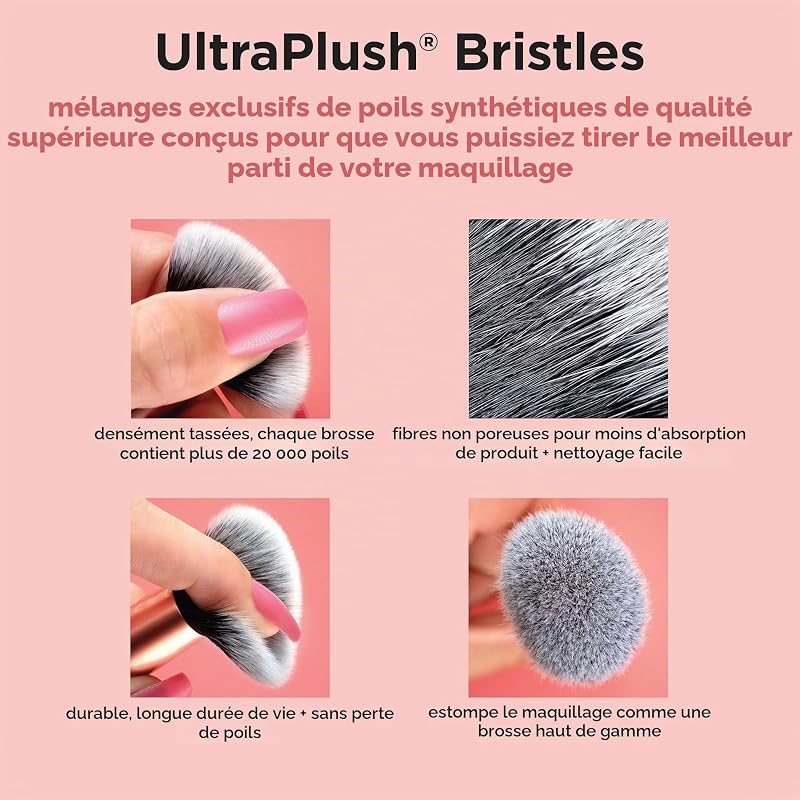 Ensemble de pinceaux de maquillage Everyday Eye Essentials, pinceaux pour crayon, fard à paupières,non testés sur les animaux et végétaliens, ensemble de 8 pièces