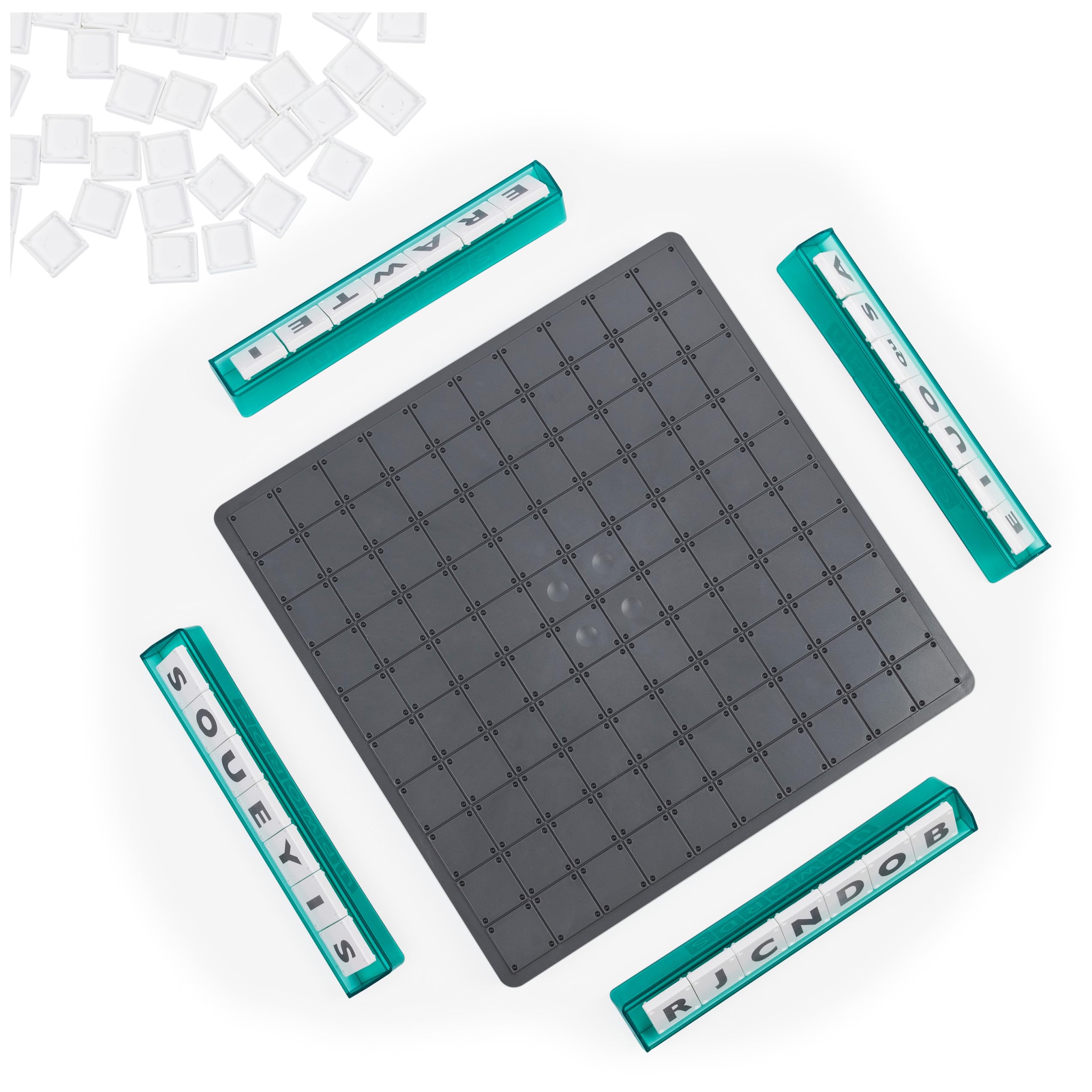 Spin Master Games, Upwords, Classic Word Game with Stackable Letter Tiles, Family Board Game, Crossword Activity, 1-4 Players, for Ages 8 & Up