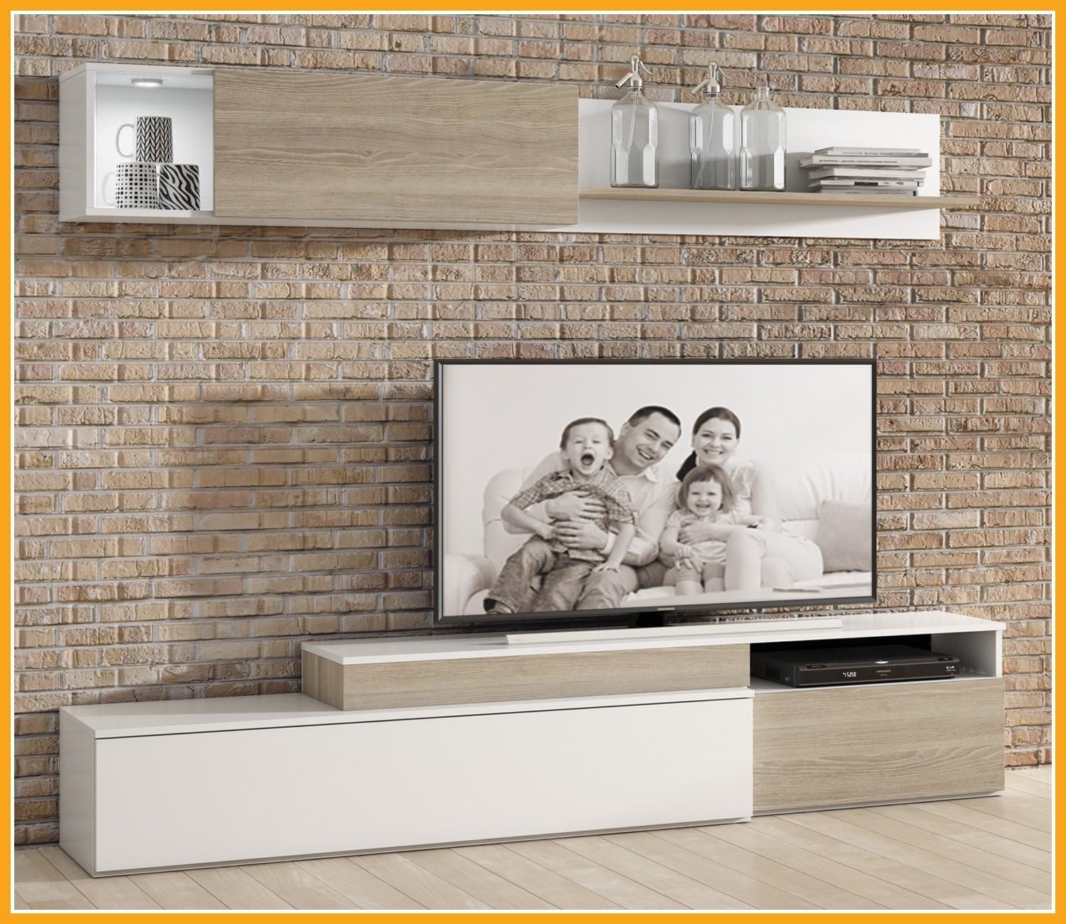 LIQUIDATODO ® - Muebles de Salon Modernos Color Blanco/Sable - Polar