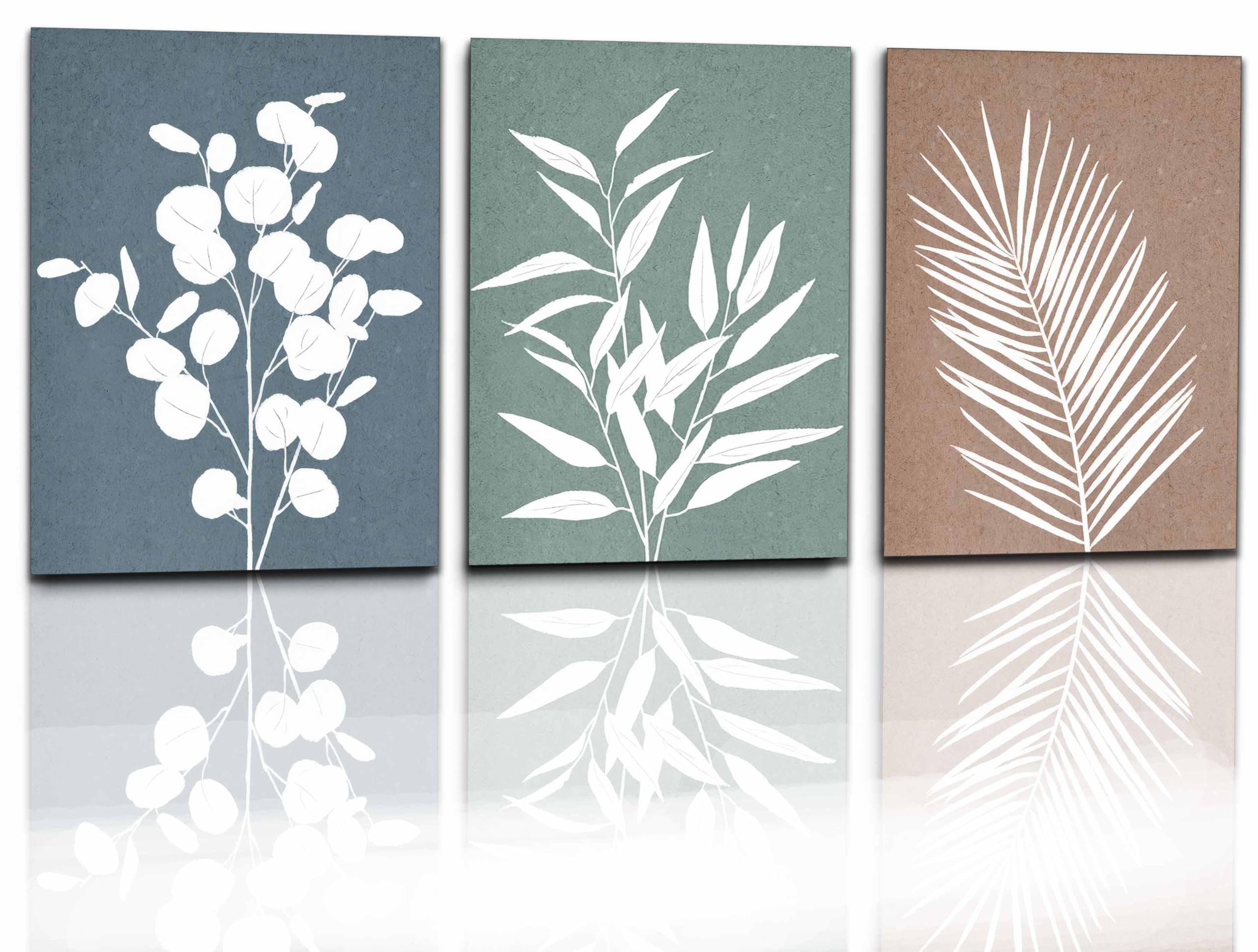 Boho Botanical Wall Art ?Canvas Plant Wall Decor Set of 3 Minimalist ...