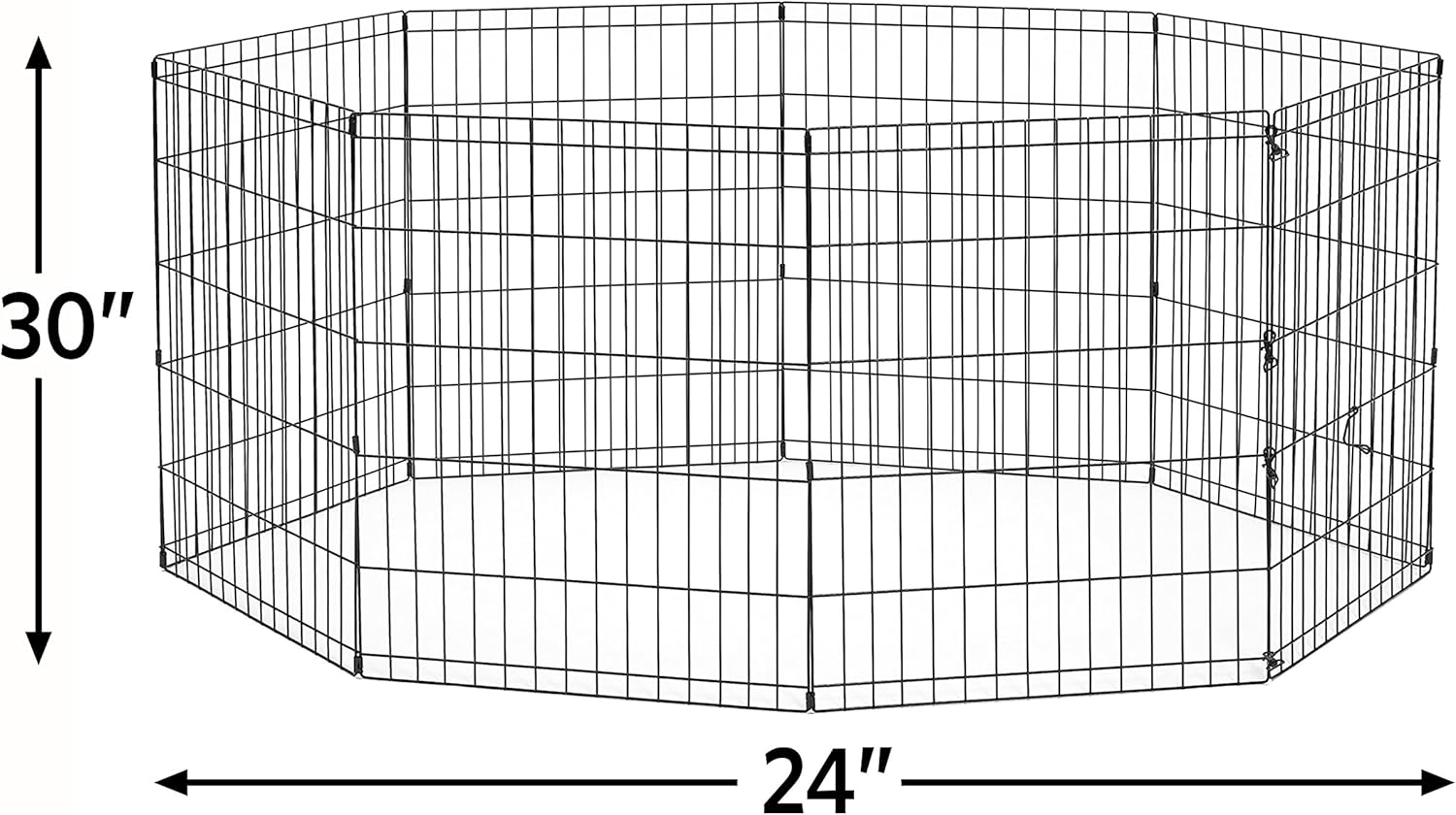 New World Pet Products B552-30 Foldable Exercise Pet Playpen, Black, Medium/24 Inch x 30 Inch : Pet Supplies