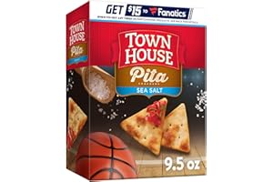 TOWNHOUSE Town House Pita Oven Baked Crackers, Lunch Snacks, Snack Crackers, Sea Salt, 9.5oz Box (1 Box)
