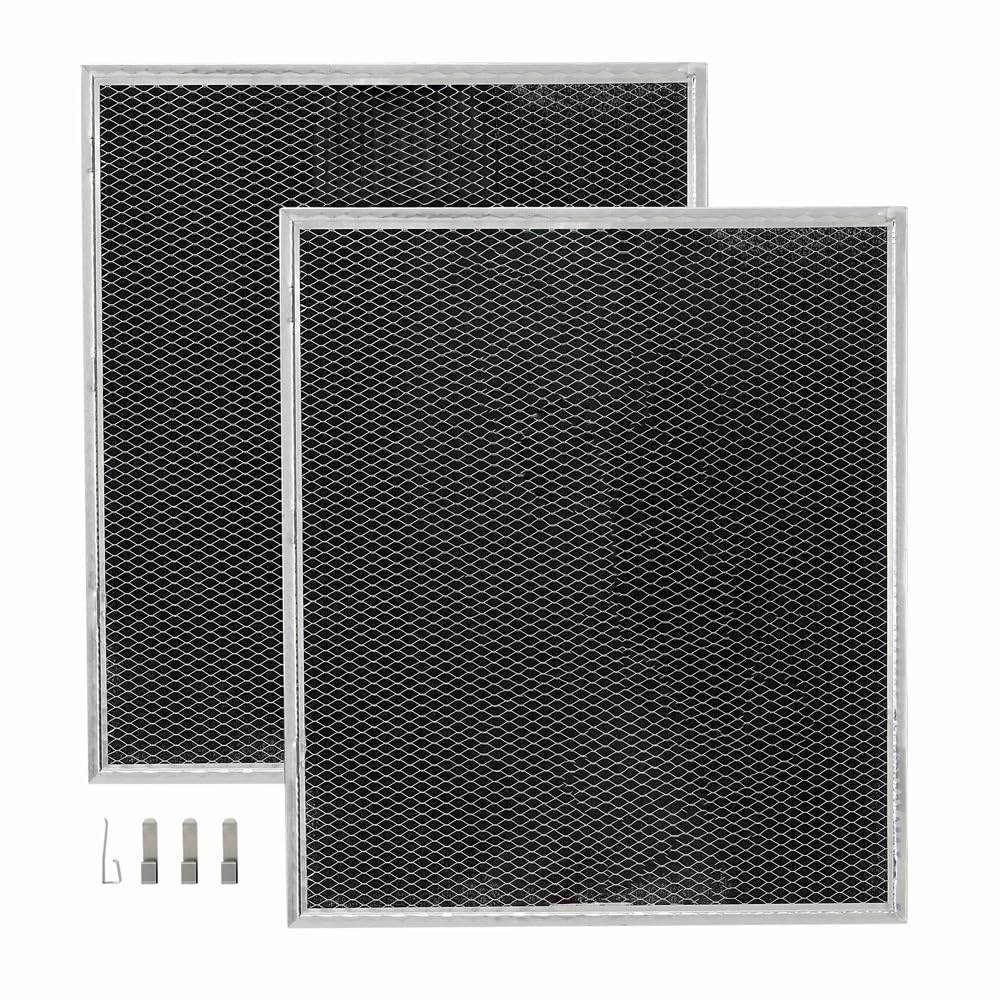 Photo 1 of Broan-NuTone HPF30 Replacement Charcoal Filter (XC) for Dual Filter Ductless Range Hoods, Carbon Air Filter, 2 Count