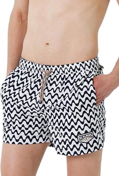 Scalpers Waves Swimsuit - Bañador para Hombre, Talla L, Color Azul