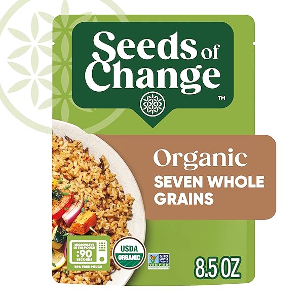 SEEDS OF CHANGE CERTIFIED ORGANIC SEVEN WHOLE GRAINS RICE, ORGANIC FOOD, 8.5 OZ POUCH