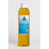 Mustard Oil Unrefined by H&B OILS CENTER Raw Virgin Cold Pressed Premium Quality Natural Pure 8 oz