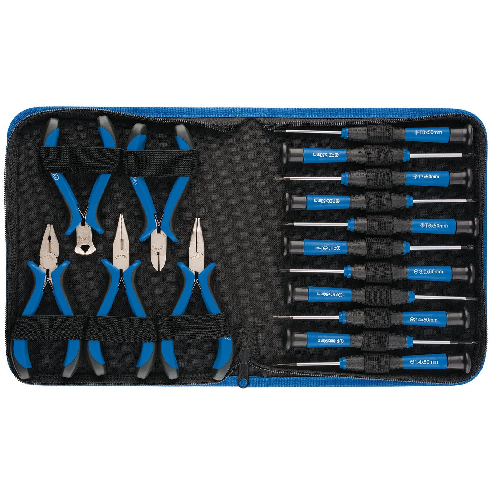 Draper 48958 16 Piece Precision Plier and Screwdriver Set