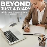 ZYBUX A4-2026 Diary Day a Page with Half Page Sat Sun Black view 5