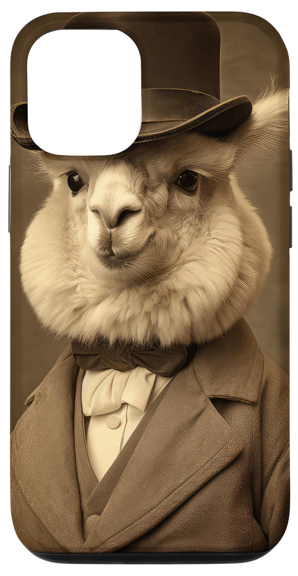 iPhone 14 Funny Alpaca Farm Victorian Animal Portrait Vintage Alpaca Case