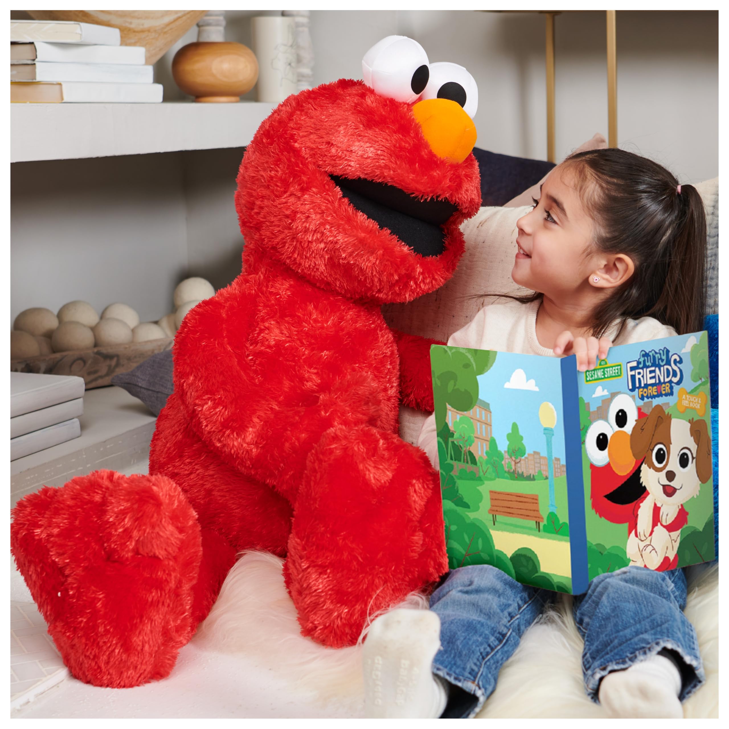 GUND Sesame Street Official Jumbo Size Elmo Muppet Plush, Premium Plush Toy for Ages 1 & Up, Red, 41”