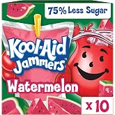 Kool-Aid Drink, 10 Pouches Watermelon Flavor, 6 fl oz | for Flavorful Hydration and Shareable Refreshment Good Source of Vitamin C, Caffeine Free Gluten Free