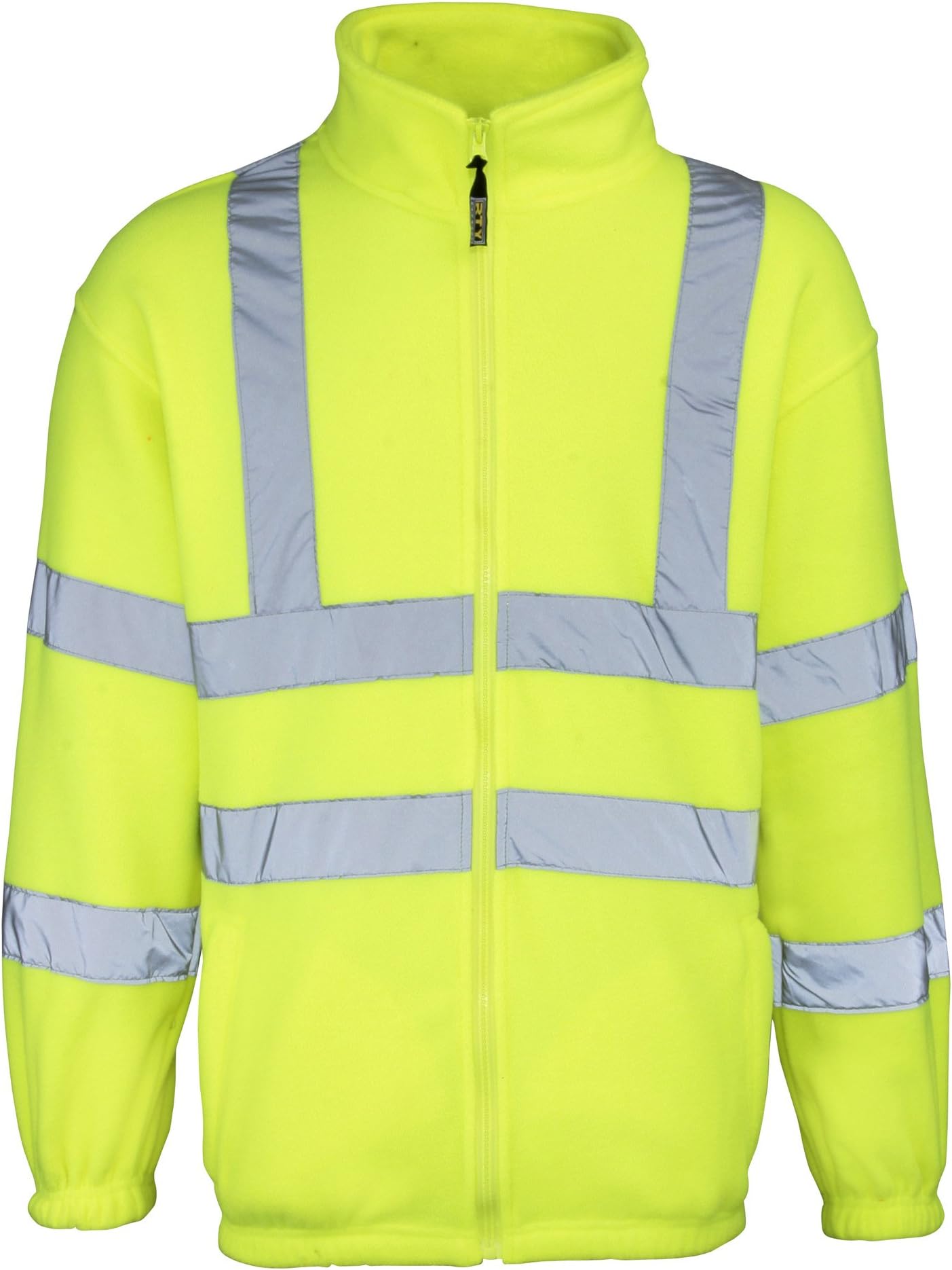 RTY High Visibility Mens High Vis Full Zip Fleece Jacket