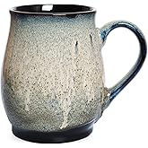 Bosmarlin Extra Large Ceramic Coffee Mug, 25 Oz, Dishwasher and Microwave Safe, Big Oversized Tea Cup for Office and Home, (Blue, 1) (25 Oz, Brown Grey)