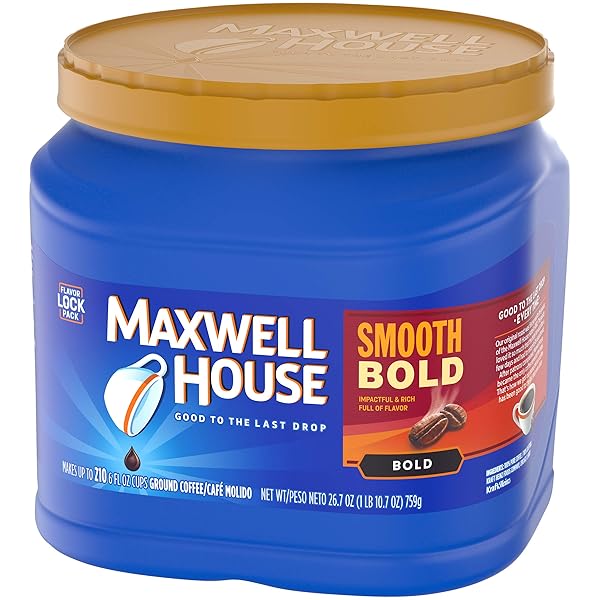 MAXWELL HOUSE SMOOTH BOLD ROAST GROUND COFFEE (26.7 OZ CANISTER)