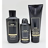 Bath & Body Works - Noir for Men 3-in-1 Hair, Face & Body Wash, Body Spray and Hydration Cream (2021)