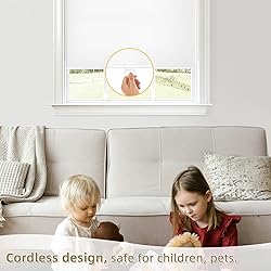 ChrisDowa Cordless Blackout Roller Shades for