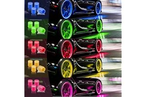 20Pcs Glow in The Dark Tire Valve Caps, Fluorescent Tire Valve Caps for Cool Car Decorations, Universal Luminous Car Tires Va